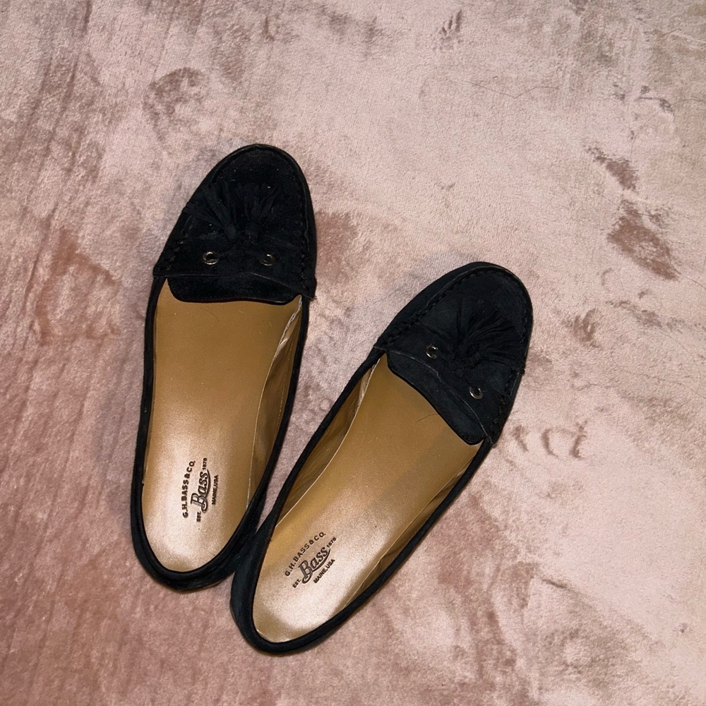 Size 8/9 leather black work flats
